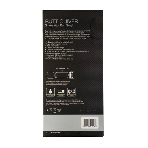 Rocks-Off Stimulateur Butt Quiver p-Point 7 Vitesses Noir — vue 3