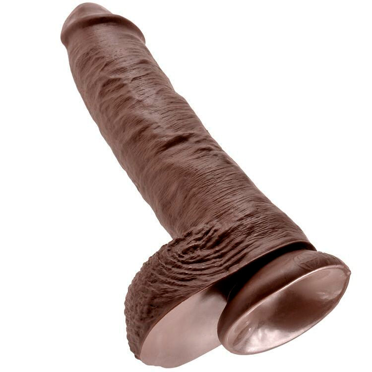King Cock — 10 pouces marron avec boules 25,4 cm — image 5