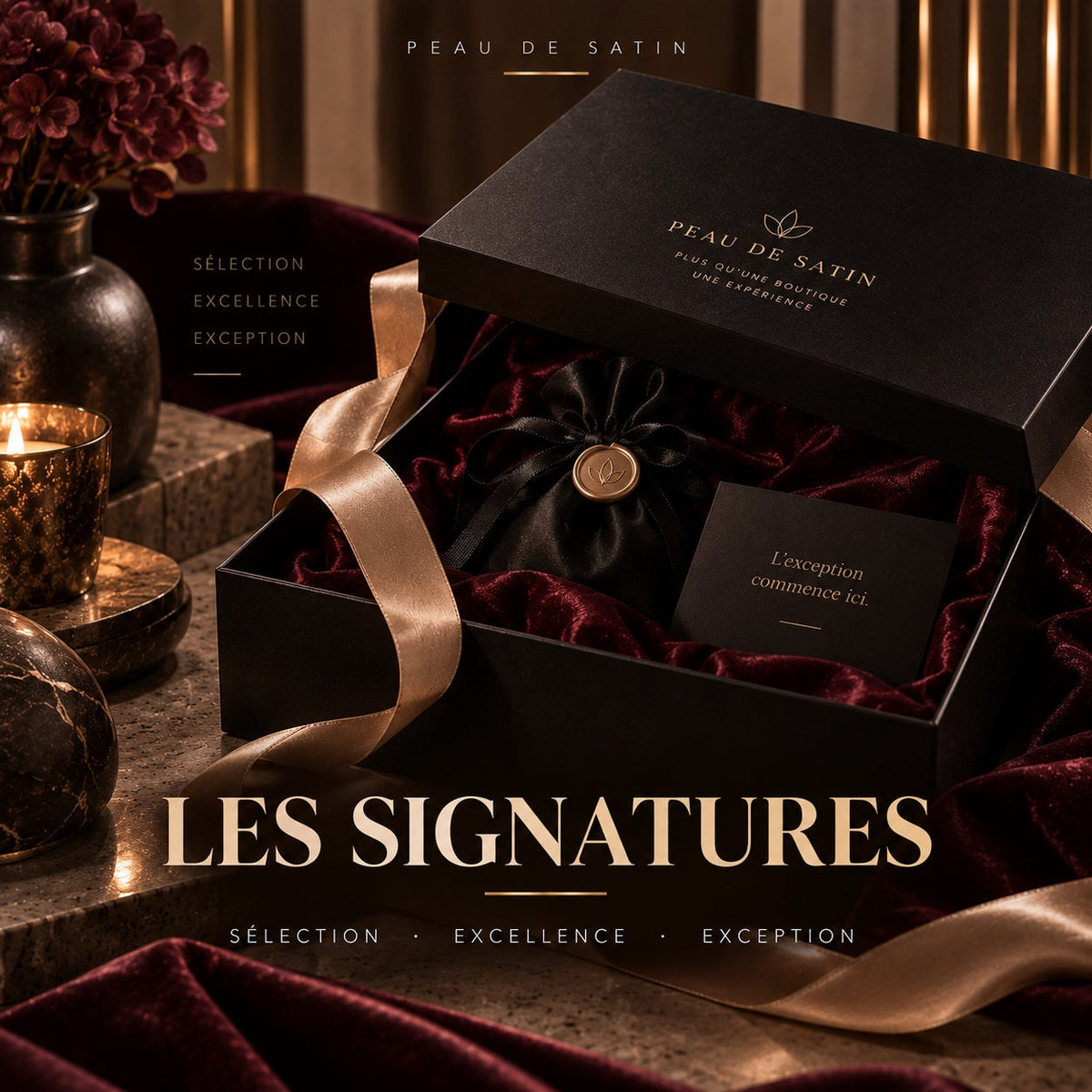 Les Signatures — coffrets Peau de Satin
