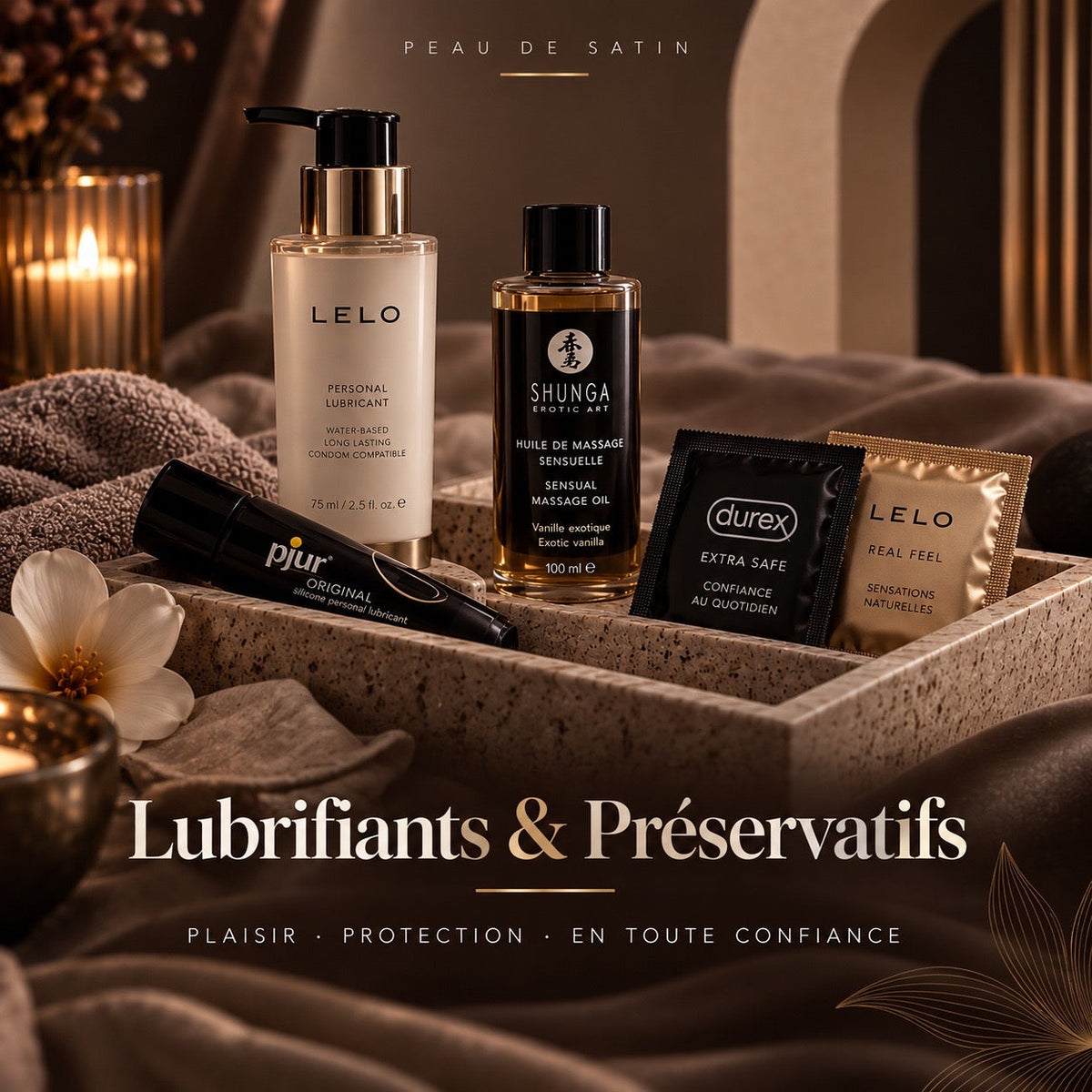 Lubrifiants & Préservatifs — Peau de Satin