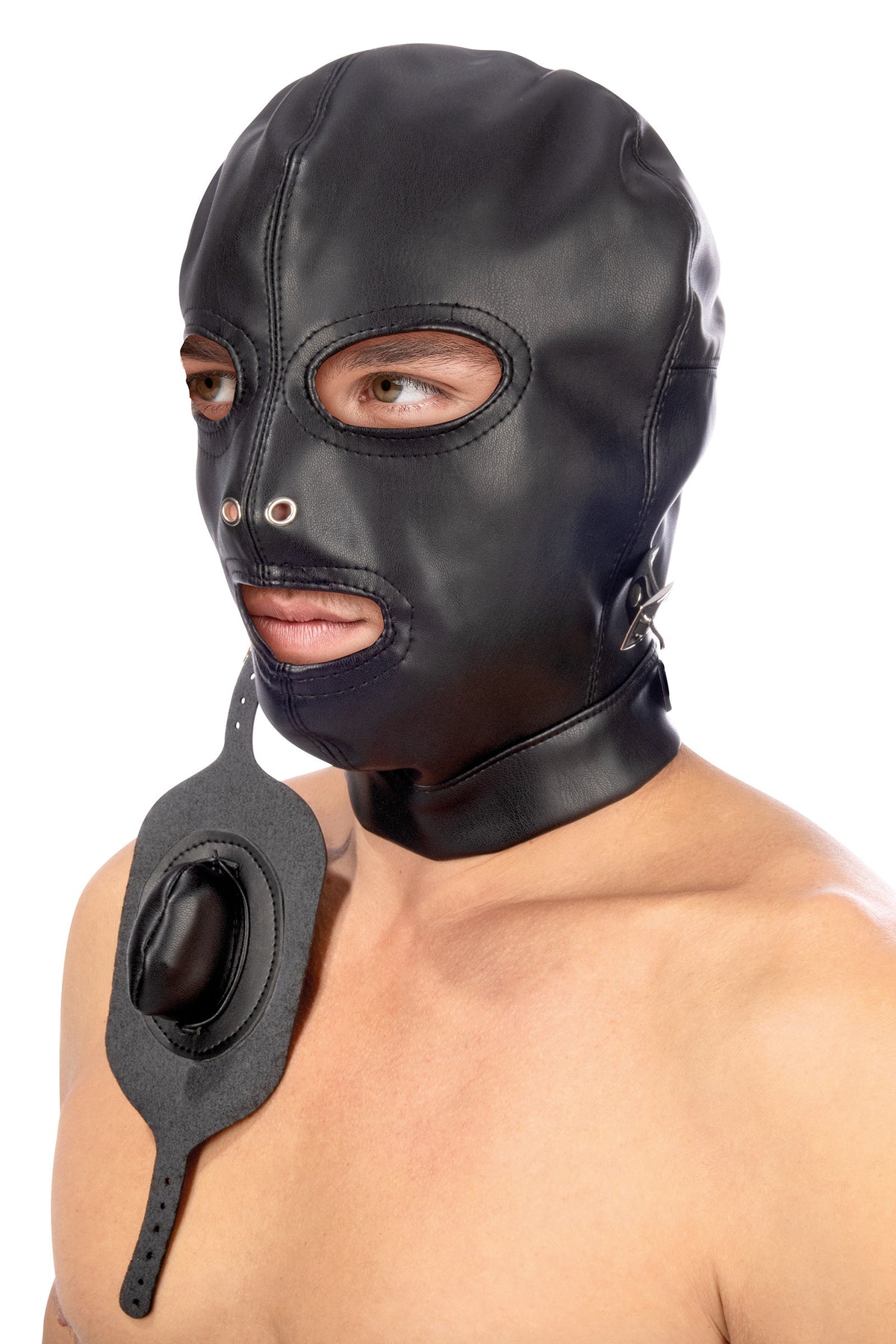 Cagoule yeux pu fetish – Fetish Tentation – vue 1