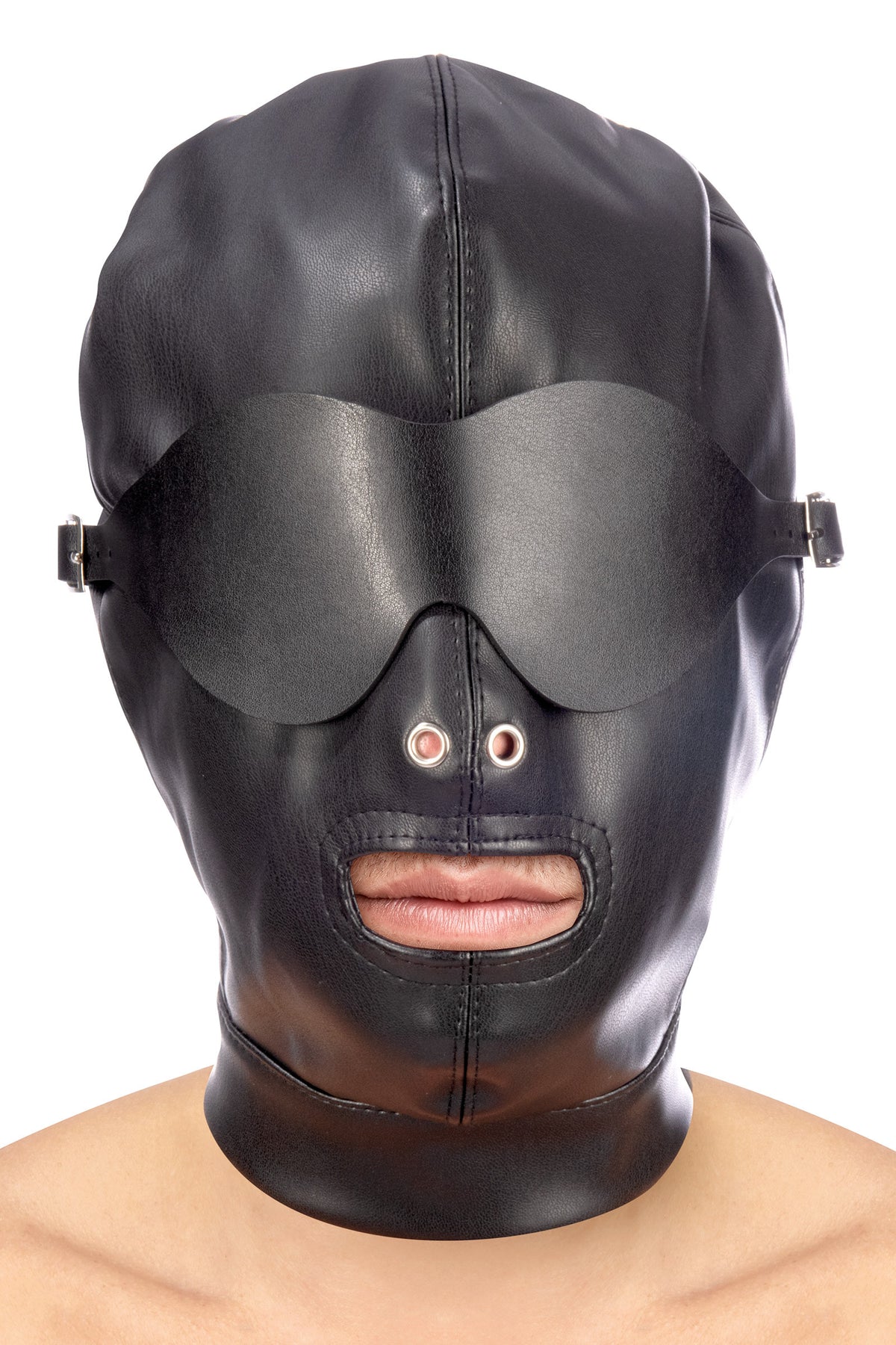 Cagoule bouche pu fetish – Fetish Tentation – vue 1