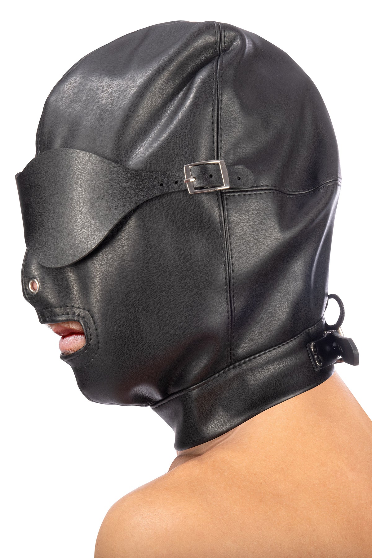 Cagoule bouche pu fetish – Fetish Tentation – vue 3