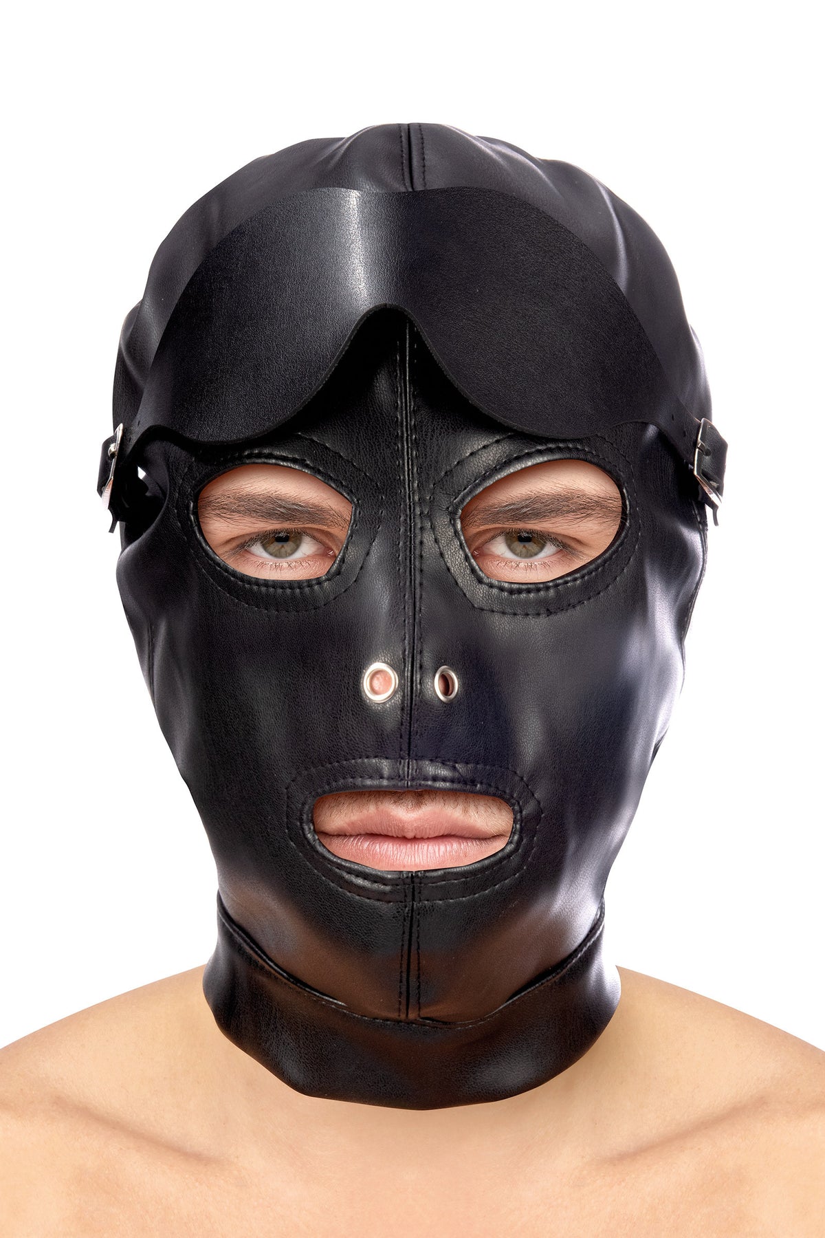 Cagoule bouche pu fetish – Fetish Tentation – vue 2