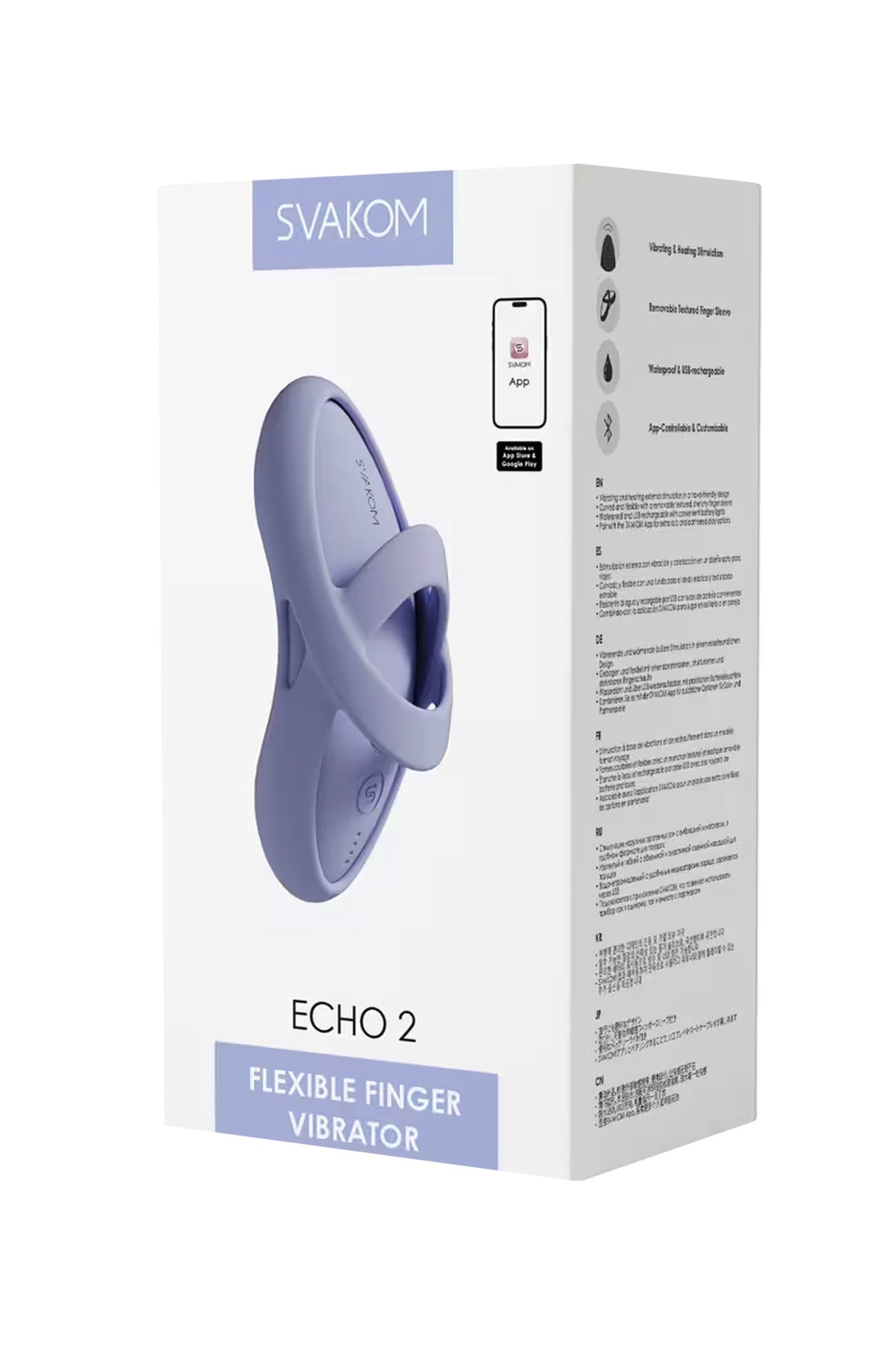 SVAKOM Echo 2 — Doigt vibrant connecté et chauffant
