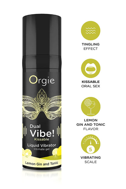 Orgie Dual Vibe! - Gel vibrant gin tonic citron