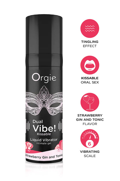 Orgie Dual Vibe! - Gel vibrant fraise gin tonic — vue 2