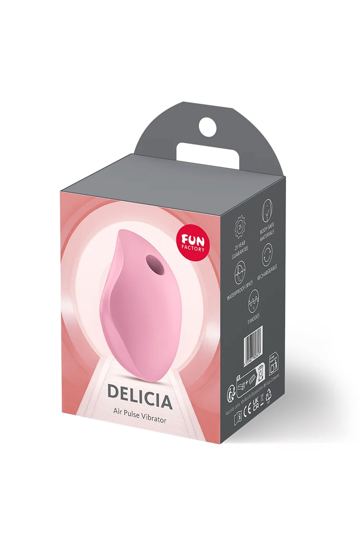 Emballage du stimulateur Delicia de Fun Factory