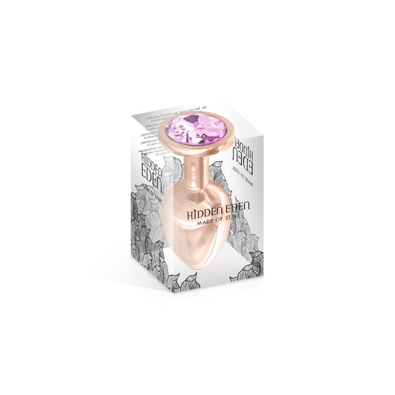 Hidden Eden Angel – Plug bijou or rosé, cristal rose, taille M – photo 2