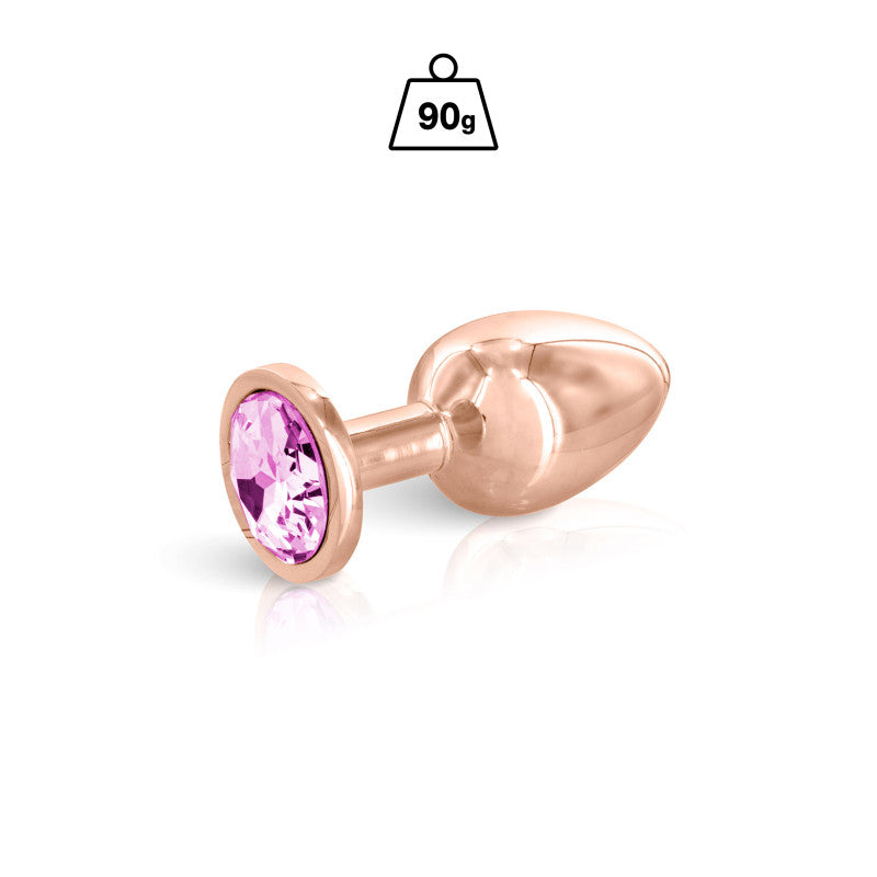Hidden Eden Angel – Plug bijou or rosé, cristal rose, taille M – photo 1