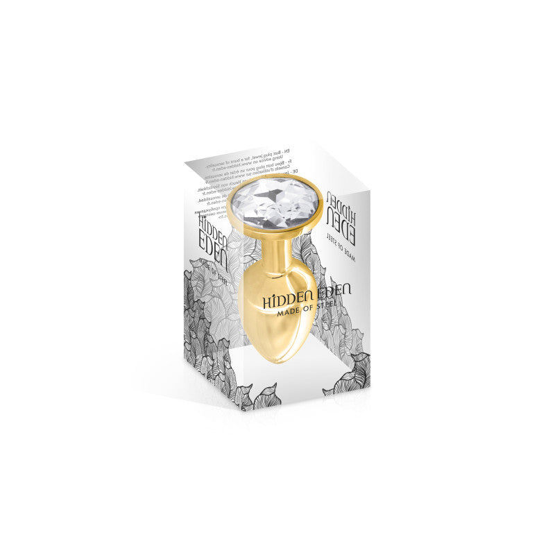 Hidden Eden Angel – Plug bijou or, cristal, taille S – photo 2