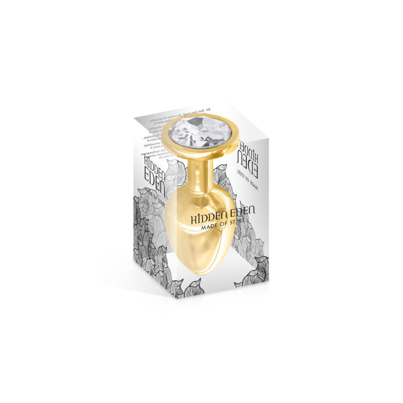 Hidden Eden Angel – Plug bijou or, cristal, taille M – photo 2