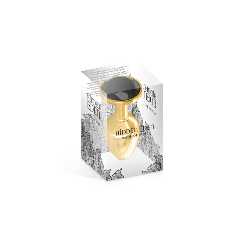 Hidden Eden Angel – Plug bijou or, bijou noir, taille S – photo 2