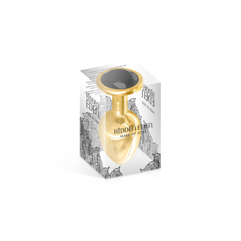Hidden Eden Angel – Plug bijou or, bijou noir, taille M – photo 2