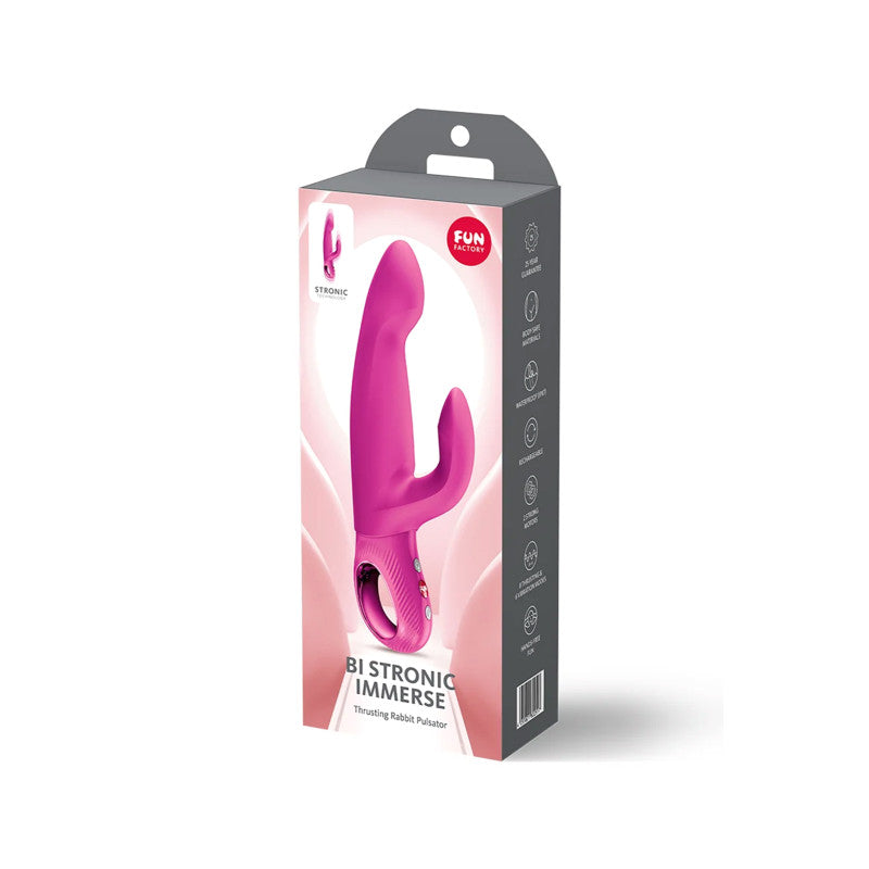 Fun Factory Bi Stronic Immerse – Rabbit pulsateur à tige longue, va-et-vient – photo 2