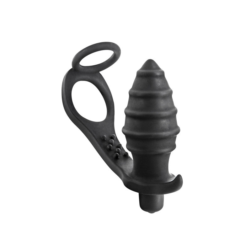 Blue Junker – Plug anal vibrant avec double cockring, 3 en 1 – photo 1