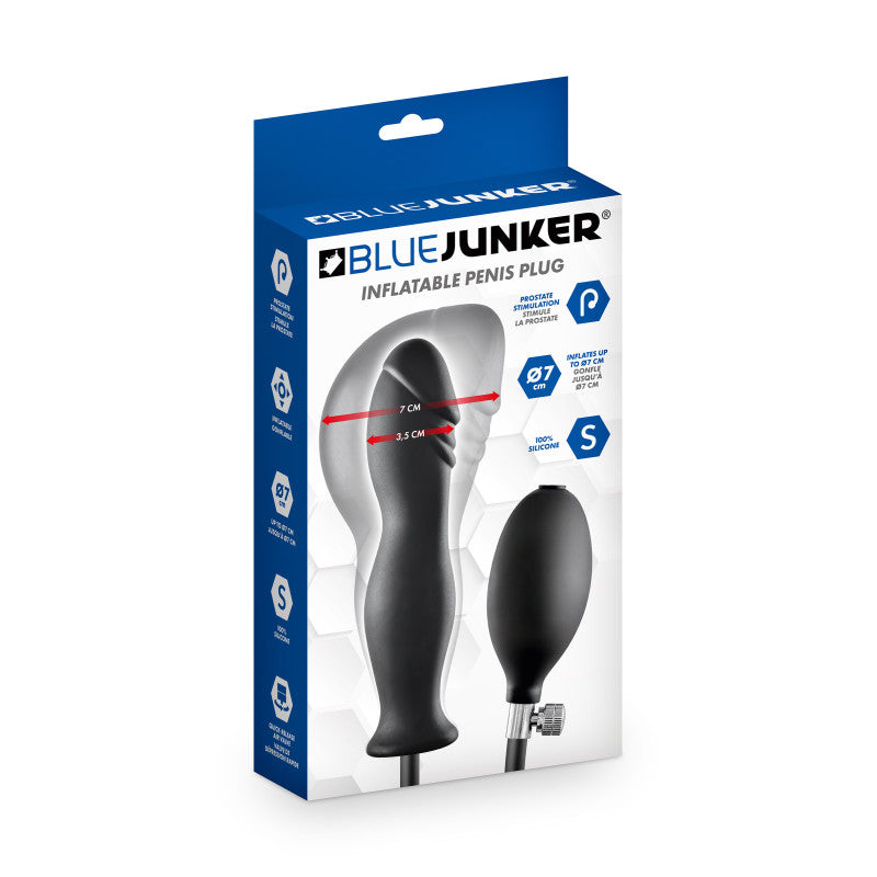 Blue Junker – Gode gonflable en forme de pénis, silicone, de 3,5 à 7 cm – photo 2