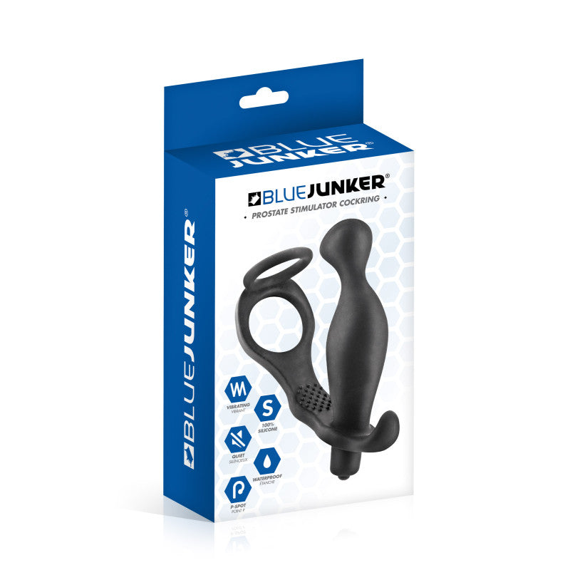 Blue Junker – Plug anal vibrant avec double cockring, silicone – photo 2