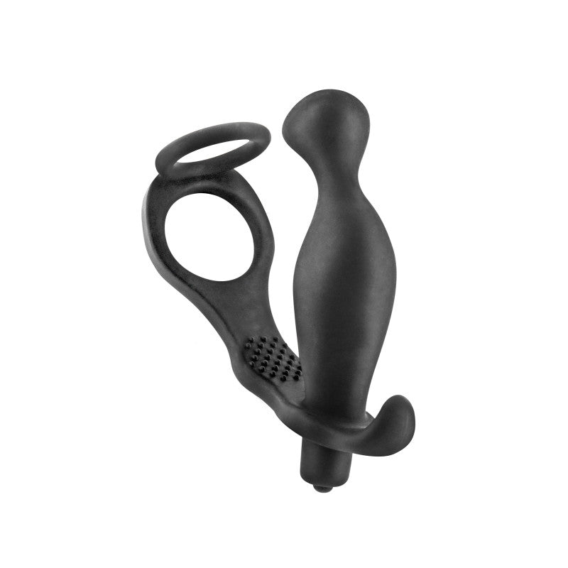 Blue Junker – Plug anal vibrant avec double cockring, silicone – photo 1