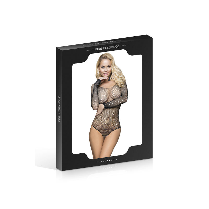 Paris Hollywood R80877 – Body résille à strass, épaules nues – photo 4