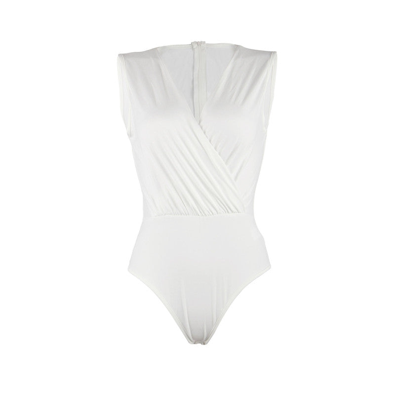 Paris Hollywood – Body moulant drapé, zip au dos – photo 4