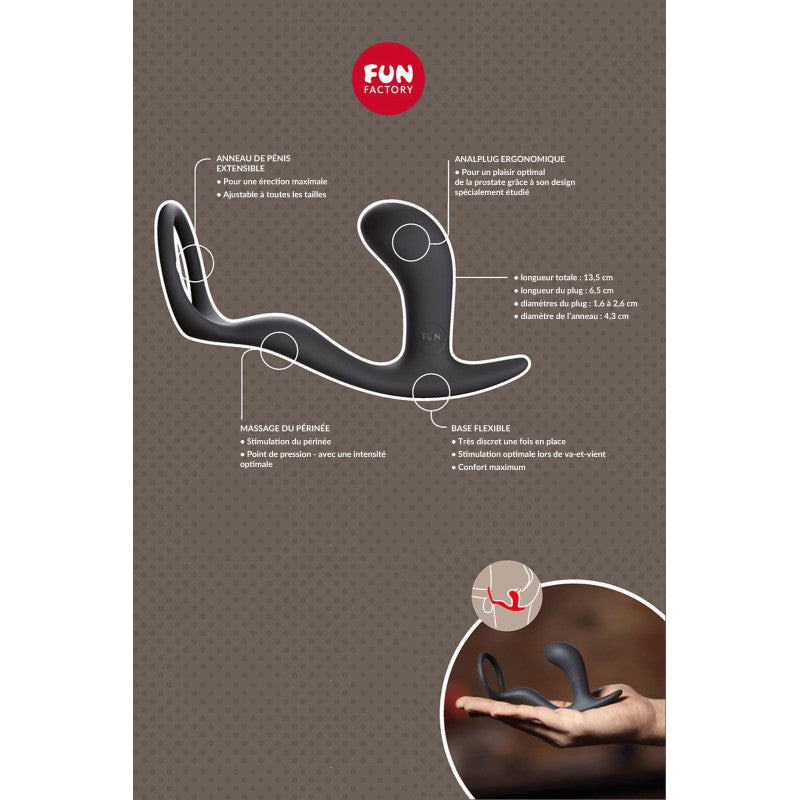 Fun Factory Bootie Ring – Plug anal et cockring 2 en 1, silicone médical – photo 4