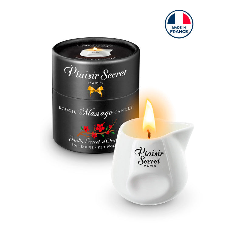 Plaisir Secret Bois rouge – Bougie de massage en pot céramique, 80 ml – photo 1
