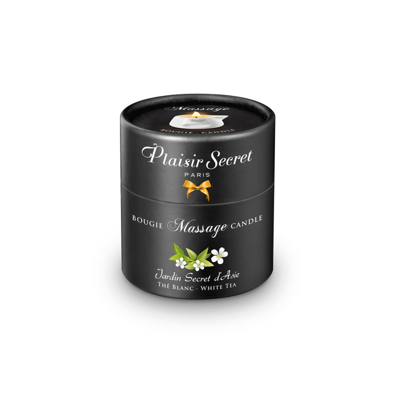 Plaisir Secret Thé blanc – Bougie de massage en pot céramique, 80 ml – photo 2