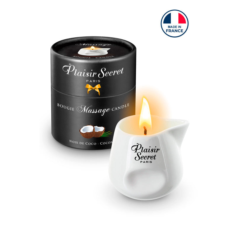 Plaisir Secret Noix de coco – Bougie de massage en pot céramique, 80 ml – photo 1