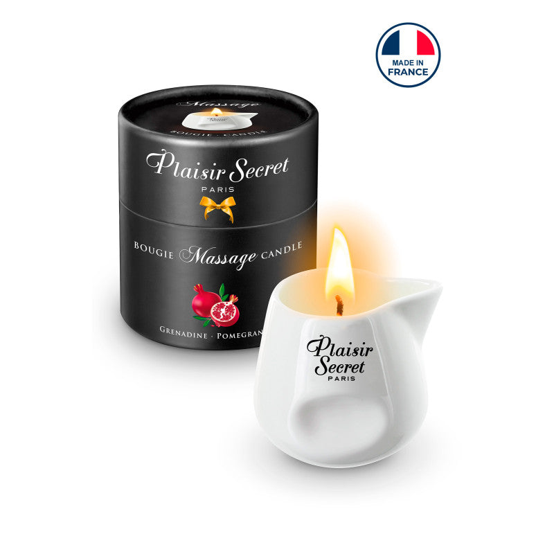 Plaisir Secret Grenadine – Bougie de massage en pot céramique, 80 ml – photo 1