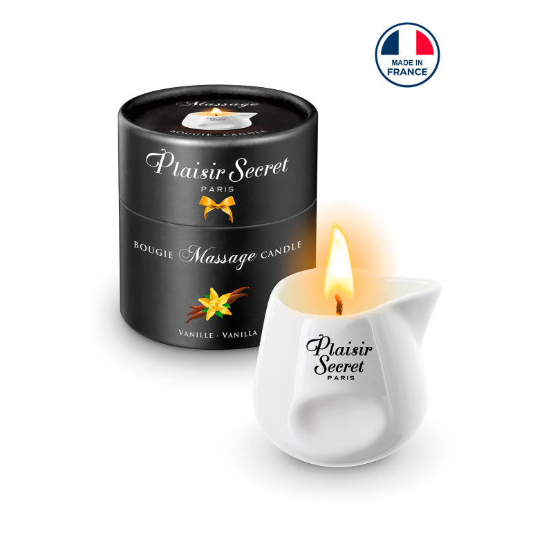 Plaisir Secret Vanille – Bougie de massage en pot céramique, 80 ml – photo 1