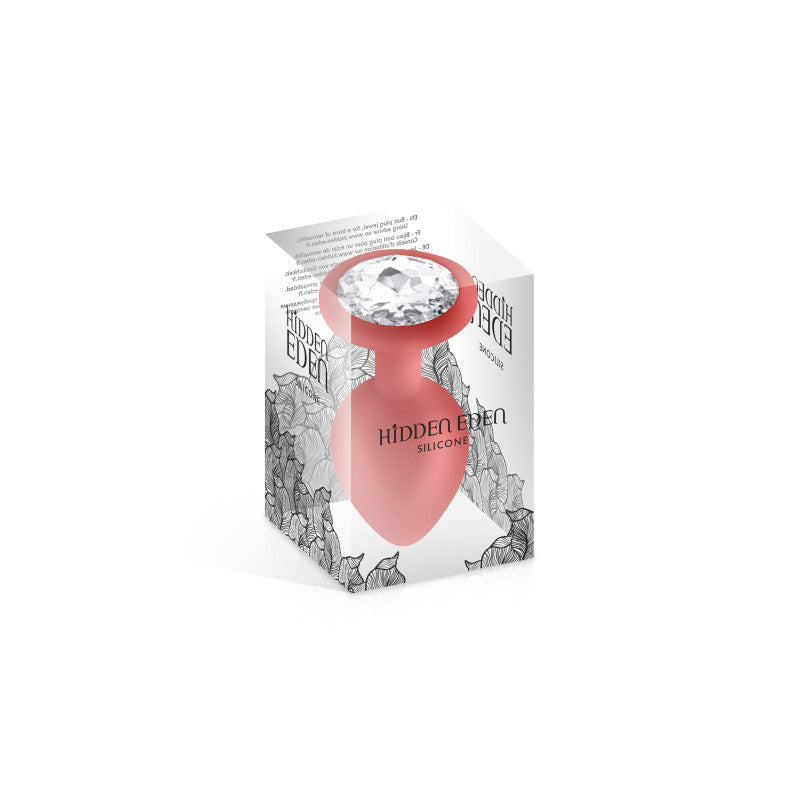 Hidden Eden Cloud – Plug bijou en silicone rouge, cristal, taille M – photo 2