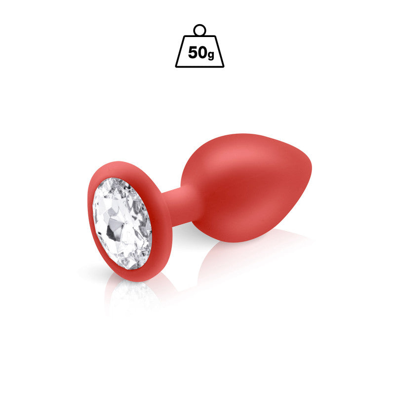 Hidden Eden Cloud – Plug bijou en silicone rouge, cristal, taille M – photo 1