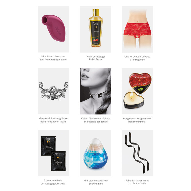 Coffret Cadeau d’Amour – Coffret coquin pour une soirée à deux – photo 3
