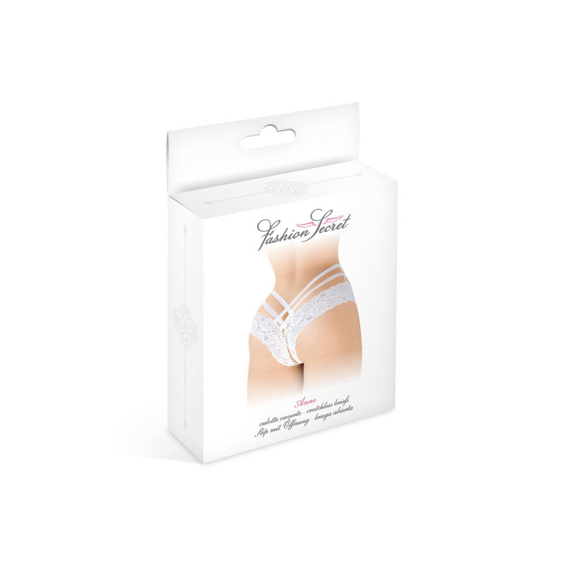 Fashion Secret Anne – Culotte ouverte façon tanga, dentelle à ornements croisés – photo 6