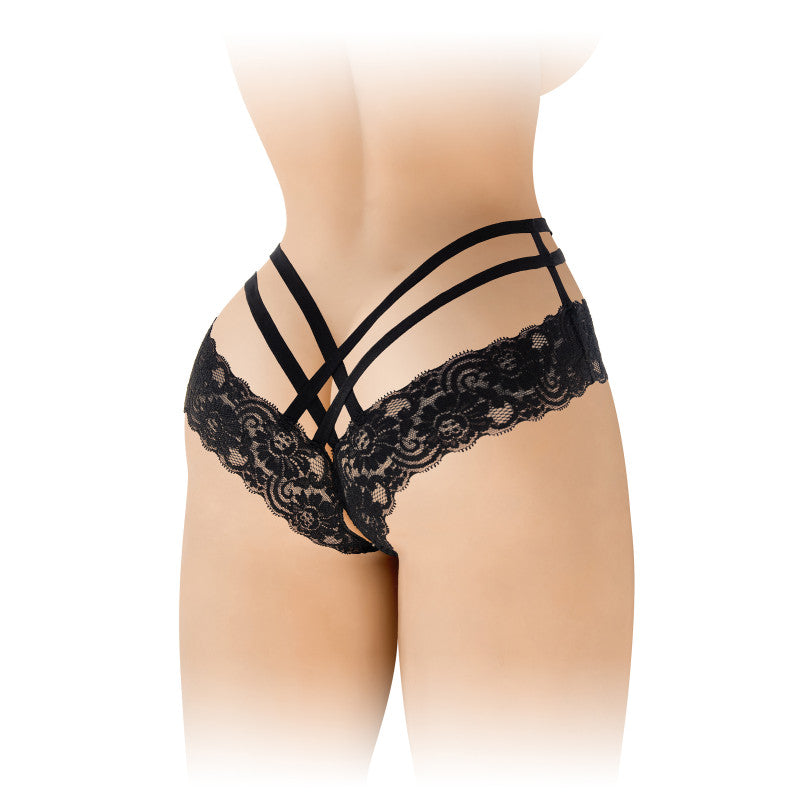 Fashion Secret Anne – Culotte ouverte façon tanga, dentelle à ornements croisés – photo 2