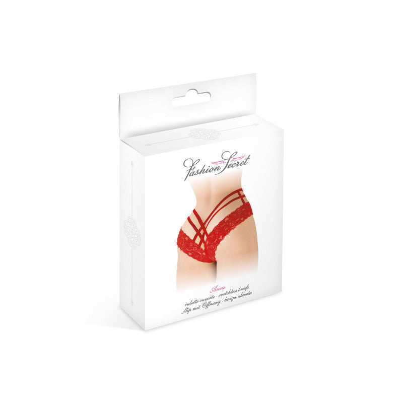 Fashion Secret Anne – Culotte ouverte façon tanga, dentelle à ornements croisés – photo 9