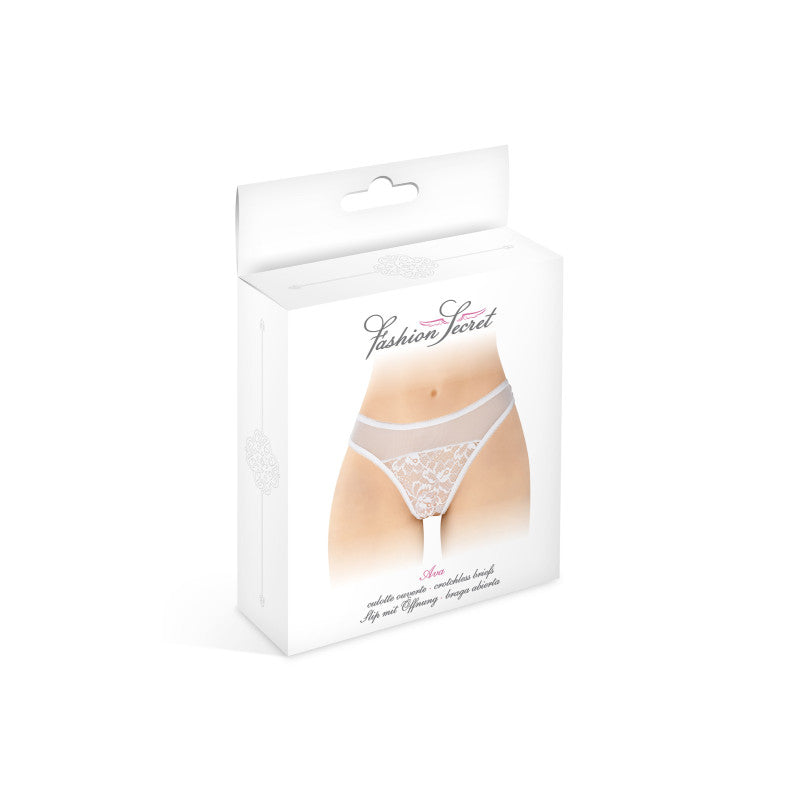 Fashion Secret Ava – Culotte ouverte façon tanga, dentelle florale et tulle – photo 6