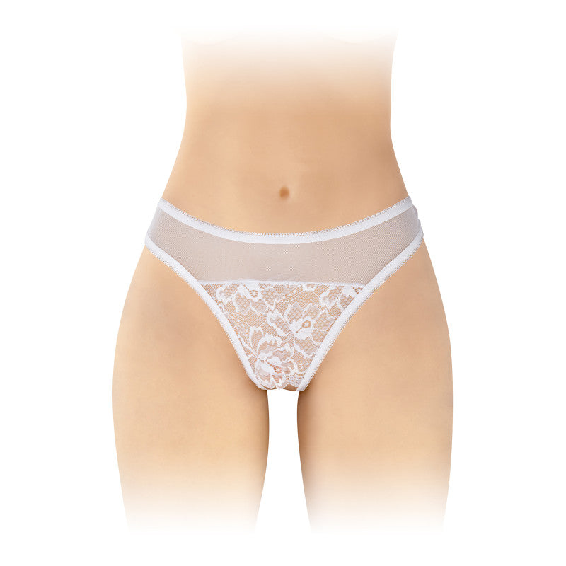 Fashion Secret Ava – Culotte ouverte façon tanga, dentelle florale et tulle – photo 4