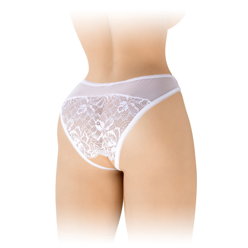 Fashion Secret Ava – Culotte ouverte façon tanga, dentelle florale et tulle – photo 5