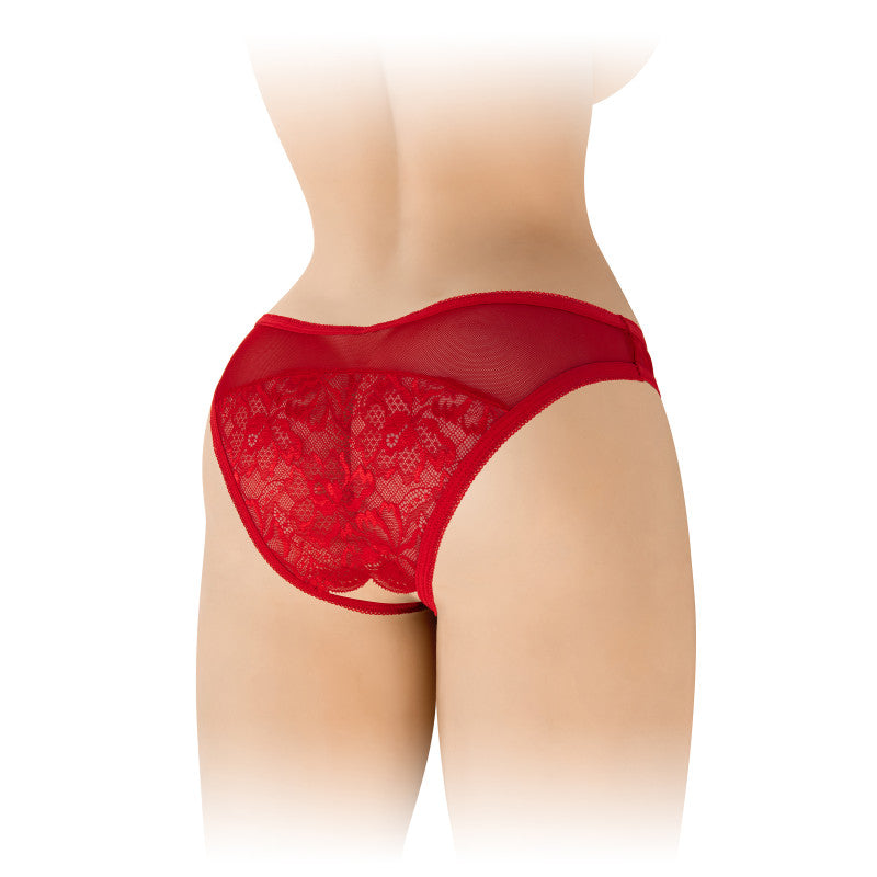 Fashion Secret Ava – Culotte ouverte façon tanga, dentelle florale et tulle – photo 9
