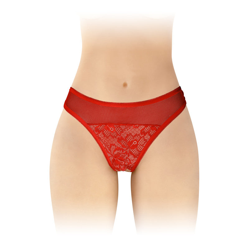 Fashion Secret Ava – Culotte ouverte façon tanga, dentelle florale et tulle – photo 7