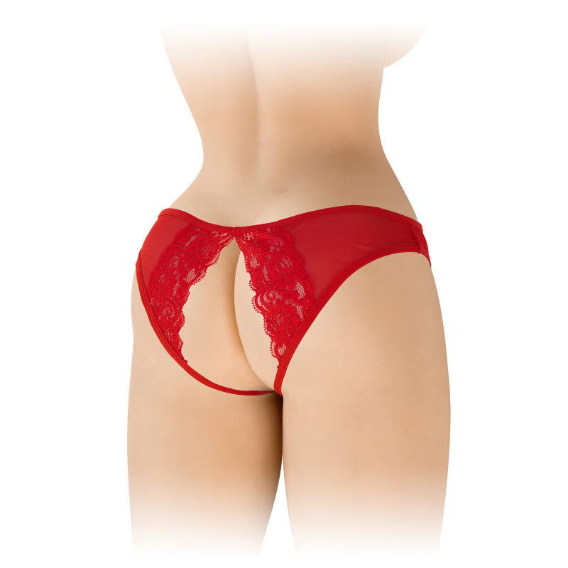 Fashion Secret Christine – Culotte ouverte en maille fine, dentelle et nœud – photo 2