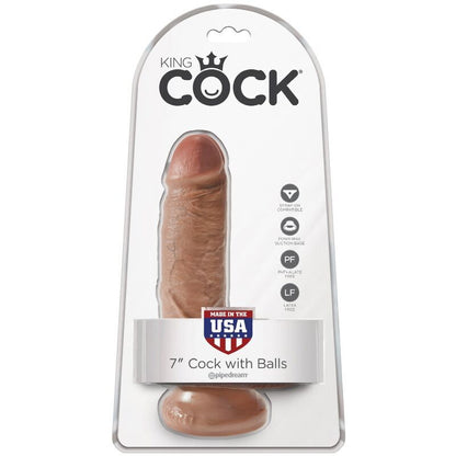 King Cock — Pénis réaliste avec boules 13,2 cm caramel — image 6