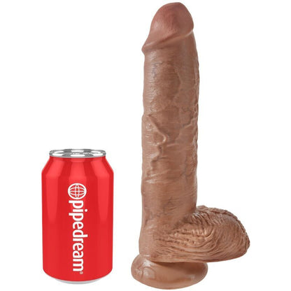 King Cock — Réaliste avec boules 19,8 cm caramel — image 1