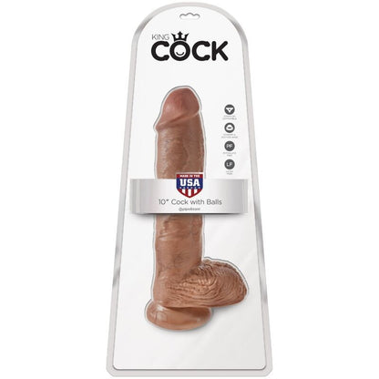 King Cock — Réaliste avec boules 19,8 cm caramel — image 6