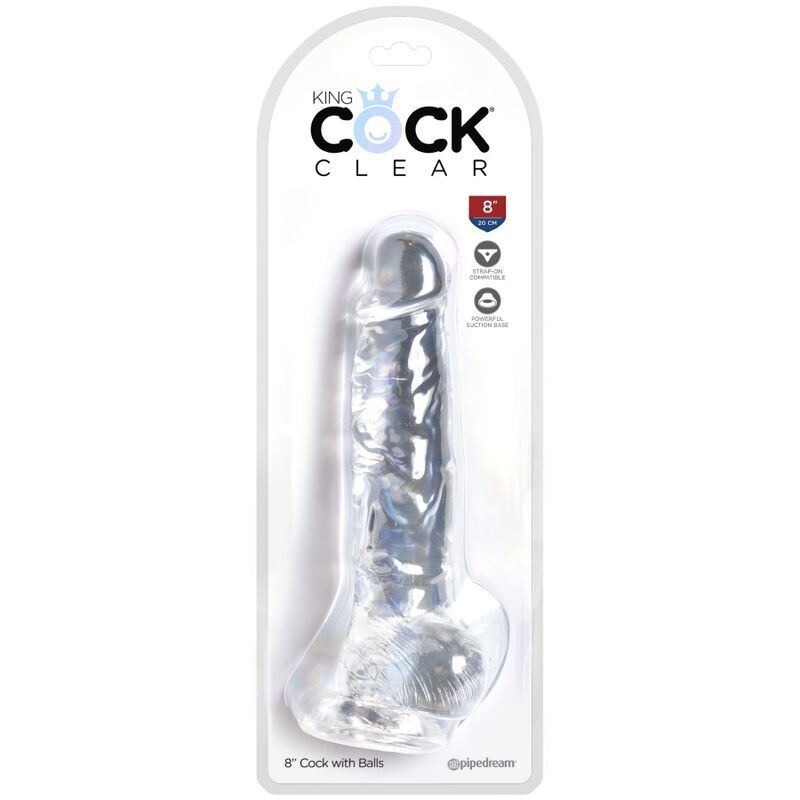 King Cock — Clear réaliste avec boules 16,5 cm — image 5