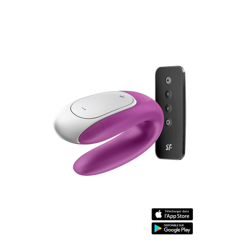Satisfyer Double Fun – Vibromasseur couple connecté, télécommande – photo 1