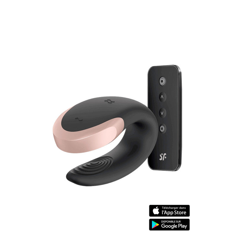Satisfyer Double Love – Vibromasseur couple connecté, télécommande – photo 1