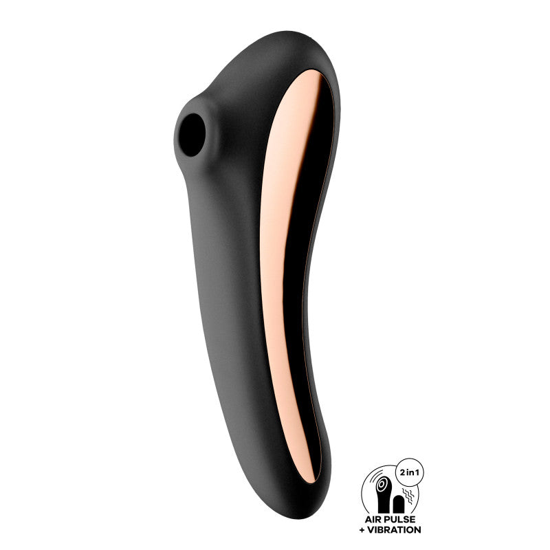 Satisfyer Dual Kiss noir – stimulateur clitoridien et point G – photo 1